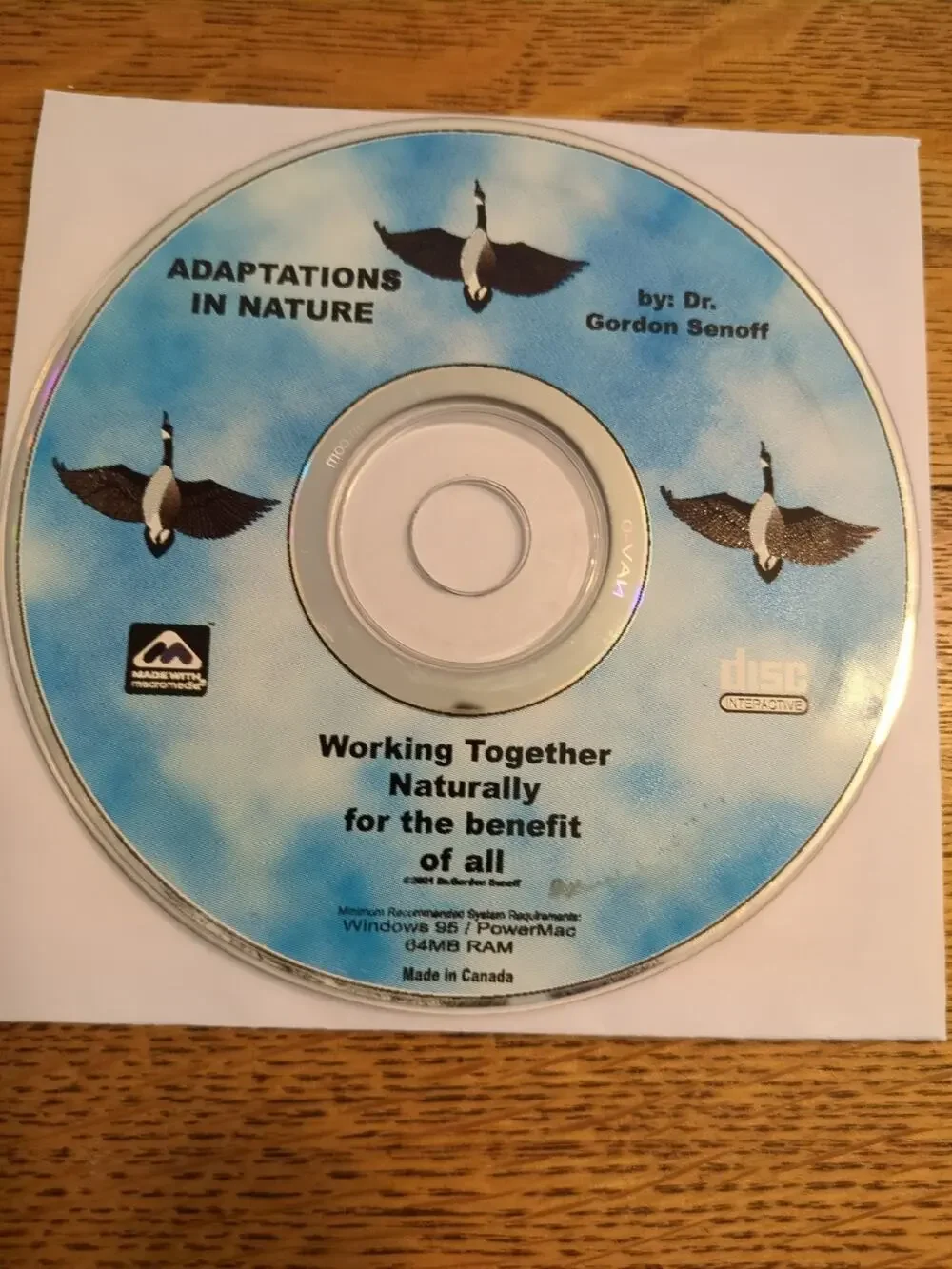adaptations in nature Dr Gordon senoff CD-ROM discs only